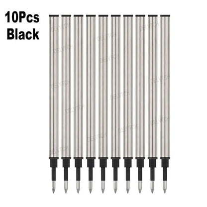 DELVTCH-Stylo gel en métal avec cartouche d'encre noire et bleue,