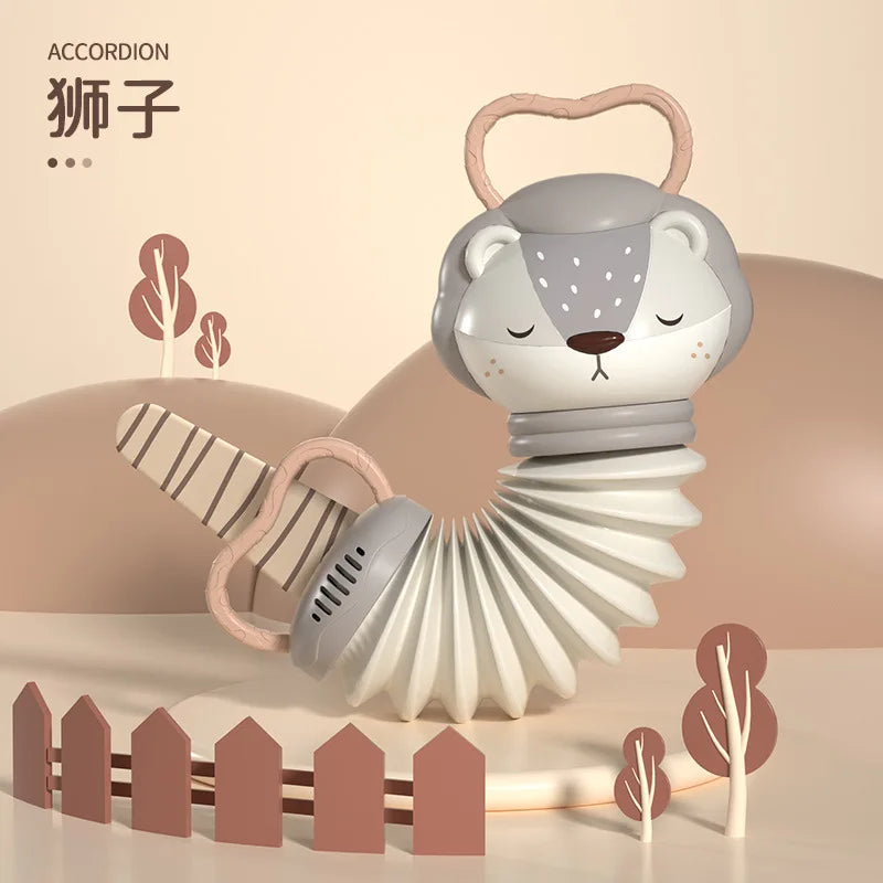 Jouets éducatifs en accordéon de renard pour bébé, Animal de dessin animé, insectes, éducation précoce, jouet d'apprentissage de la musique, cadeau pour garçon et fille