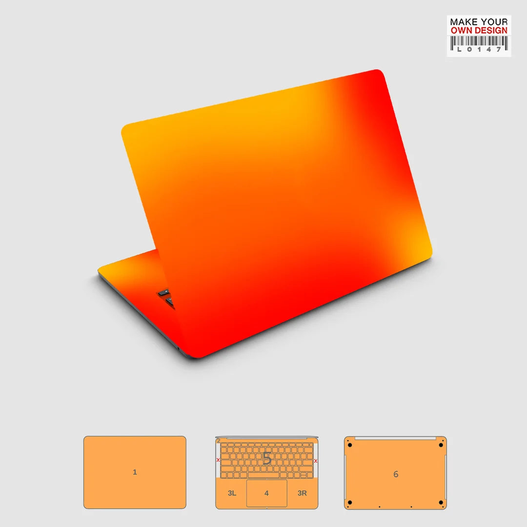 Autocollant de peau coloré pour Macbook Pro 14 2021 2023 2024, protecteur d'écran de peau entièrement dérivé