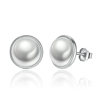 WOSTU boucles d'oreilles cœur fleur 100% argent Sterling 925 perle petites boucles d'oreilles pour femmes mariage fiançailles bijoux cadeaux