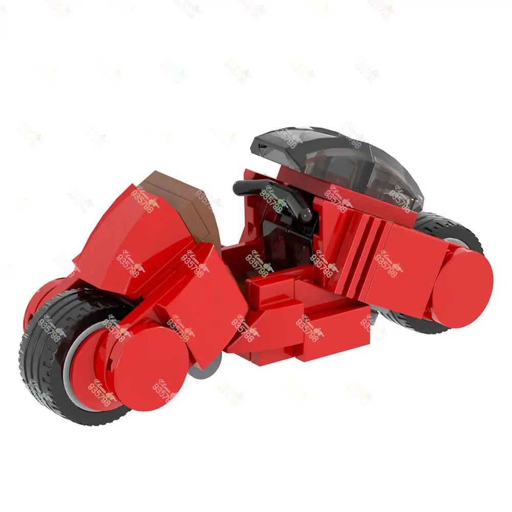 Blocs de construction de moto MOC, 76 pièces, modèles de moto Cyberpunk créatifs AKIRA Kaneda, jouets d'assemblage à monter soi-même pour enfants MOC1256