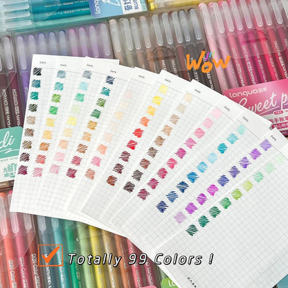 PHANTACI - 9 pièces/ensemble stylo à encre Gel 0.6mm