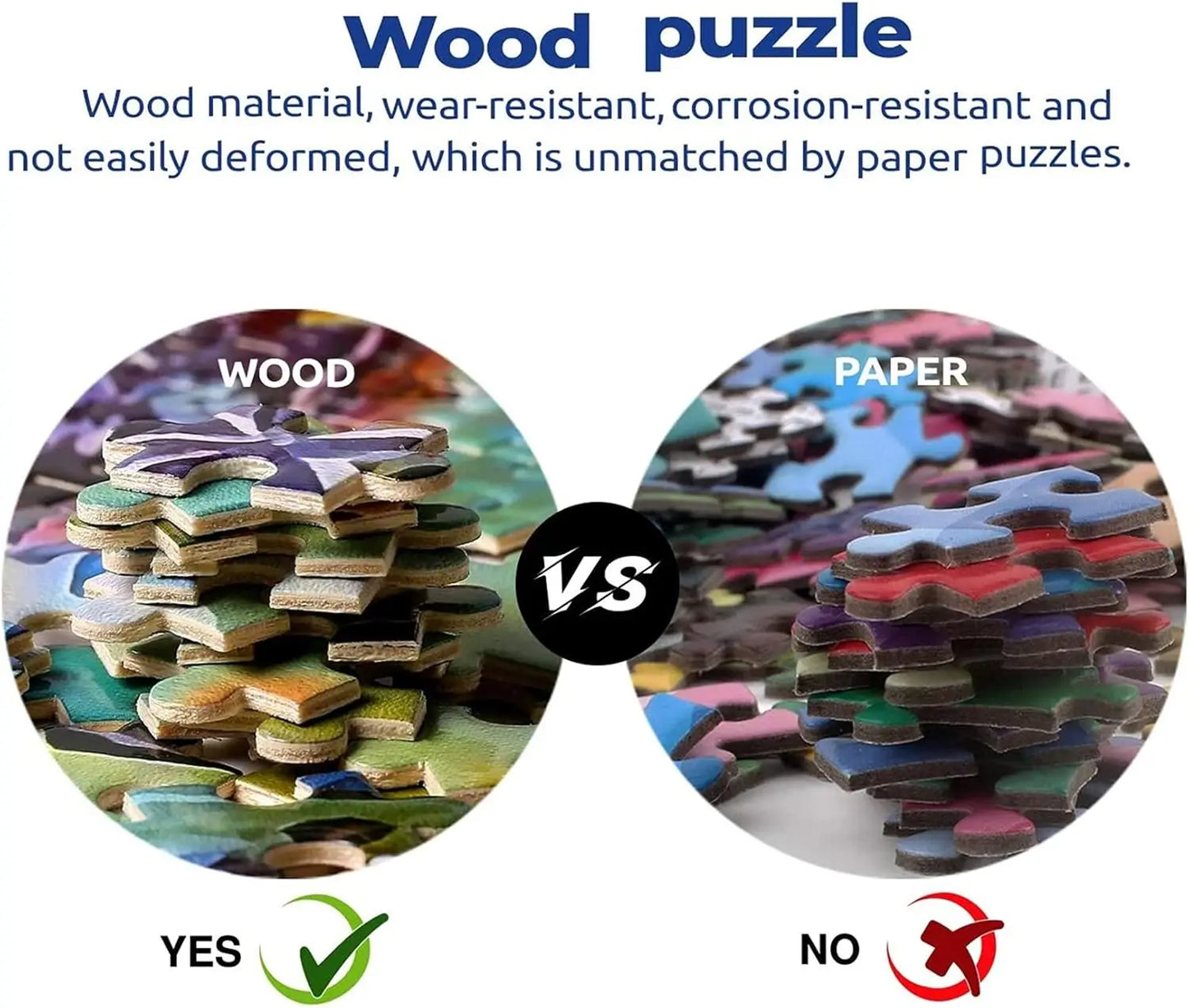 Puzzles en bois pour adultes, 1000/500/300 pièces, rue romantique, pour salle de jeux, chambre à coucher, décoration de maison, cadeau de fête d'anniversaire