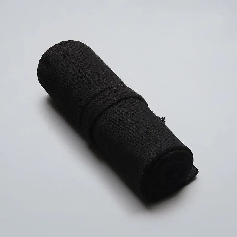 Trousse à crayons fournitures scolaires étudiant Art stylo sac pochette toile stylo enveloppement rouleau maquillage cosmétique brosse stylo stockage papeterie