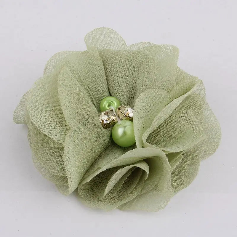 Mini fleurs artificielles en tissu mousseline de soie, 8 pièces, 2 pouces, 35 couleurs, pour Invitation de mariage, décoration de robe