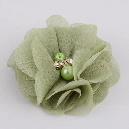 Mini fleurs artificielles en tissu mousseline de soie, 8 pièces, 2 pouces, 35 couleurs, pour Invitation de mariage, décoration de robe