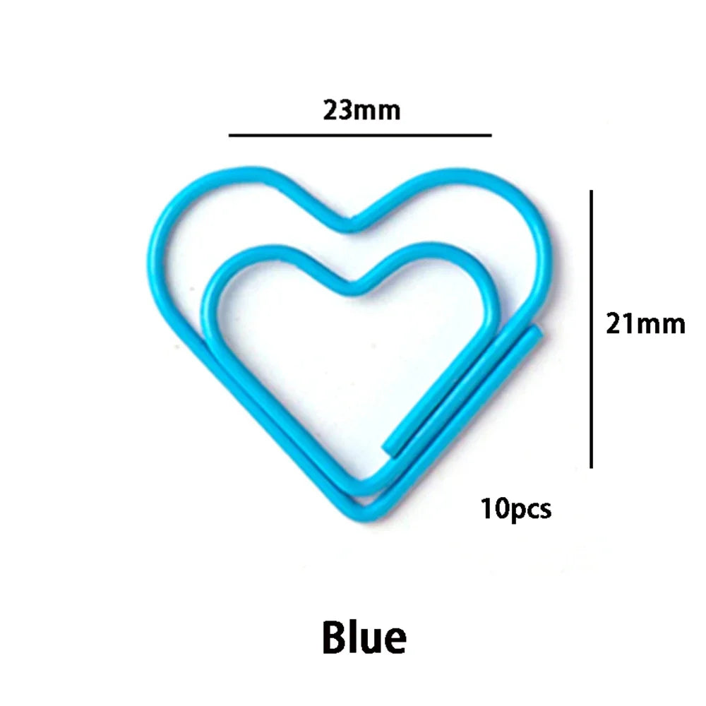 Trombones ajourés colorés, marque-page, cadeaux pour étudiants, fournitures scolaires et de bureau, 10 pièces