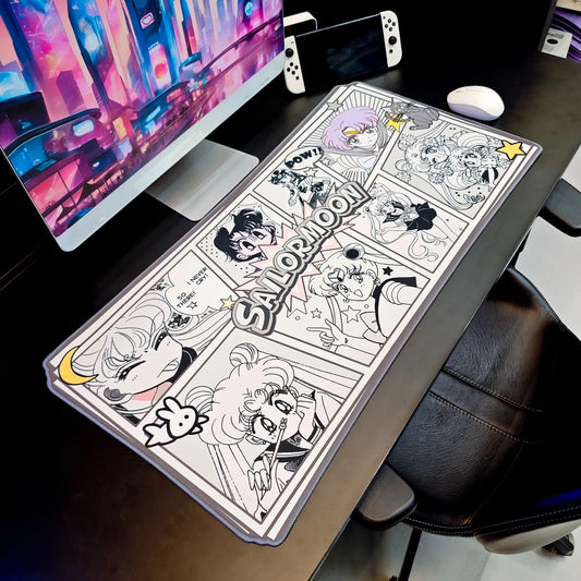 Mausepad-Moon Sailor Moon Computer Mouse Pad, Desk Mat, Gamer Setup, Home, Office, Laptop, Accessories, Submarine, Cute Polymers