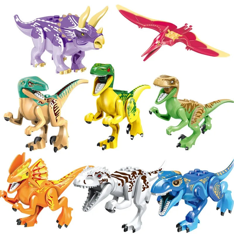 Mini bloc de construction jouet dinosaure jurassique Puzzle Animal tyrannosaure Rex ptérosaure bloc de construction jouet cadeau pour enfants