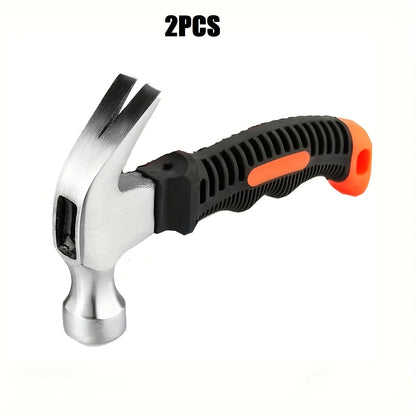 Extracteur de clous pratique, marteau en fer pour le travail du bois, marteau domestique, outil de quincaillerie, petit marteau pour un usage facile, 1/2 pièces