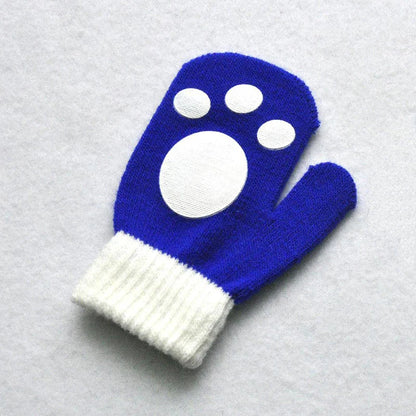 Gants d'hiver chauds pour bébés de 1 à 4 ans, mitaines tricotées en Patchwork, gants à doigts complets pour étudiants de la maternelle