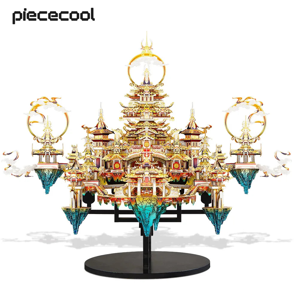 Piececool – Kits de construction de maquettes, puzzle 3D du palais Lingxiao, Kits de bricolage en métal pour adultes, jouet cadeau, décoration de la maison