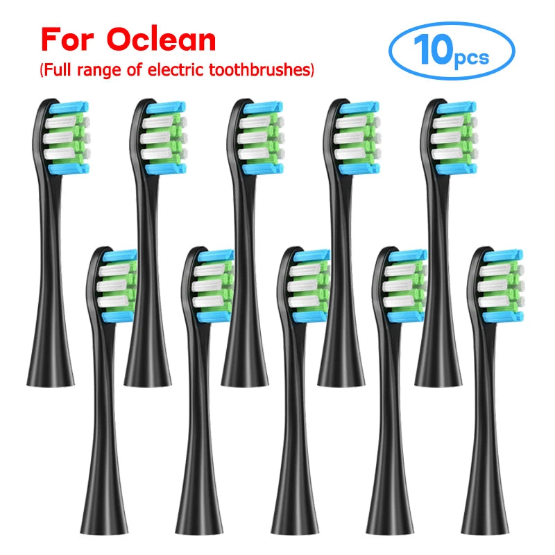 Têtes de brosse à dents de rechange, 10 pièces, pour Oclean, gamme complète, buses DuPont souples, scellées sous vide, emballées