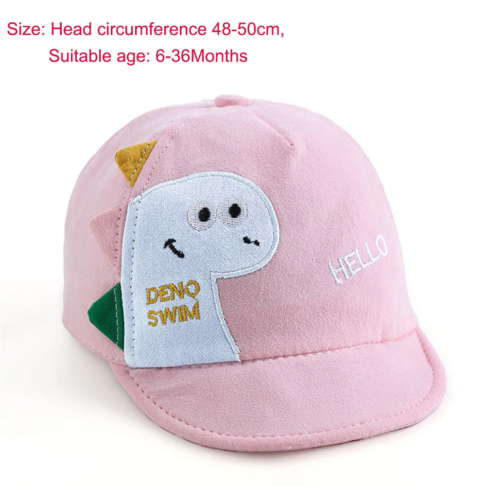 Casquette de Baseball en Maille pour Enfant, Chapeau de Soleil Ajustable, Motif Dinosaure de Dessin Animé, pour l'Extérieur, pour Bébé Garçon et Fille