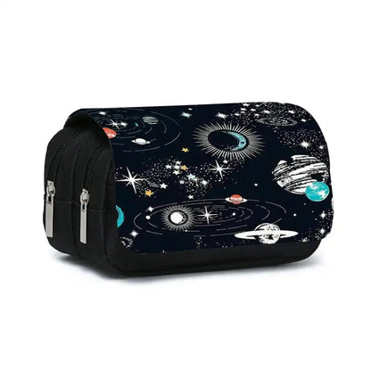 Cosmic Planet – étui à stylos à rabat Double couche pour garçons et filles, meilleurs cadeaux, fournitures scolaires de dessin animé 3D, sacs à crayons pour enfants