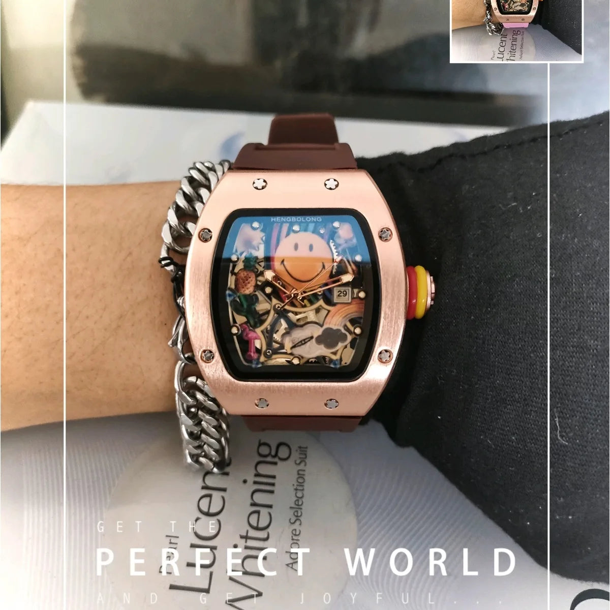 Nouvelle mode d'affaires en Relief tridimensionnel lumineux Cool Quartz hommes montres personnalité montre de luxe horloge AAA hommes montre