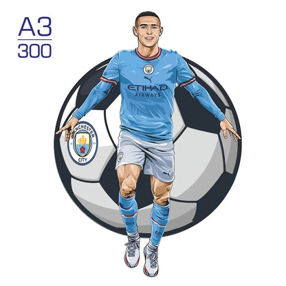 Puzzle étoile de Football Puzzle en bois étoiles de sport Puzzle pour enfants adultes éducatif fabuleux cadeau 300 pièces bricolage Puzzle jouets