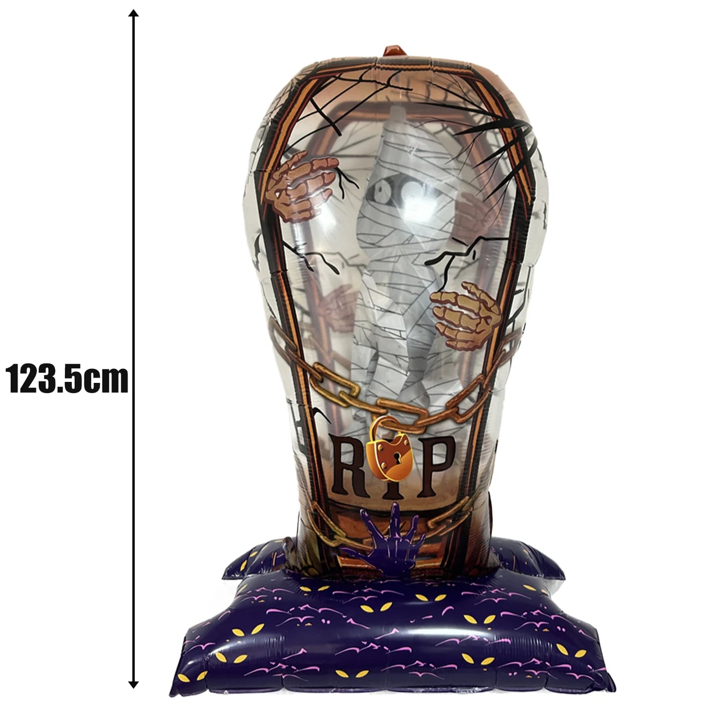 Ballon d'halloween géant fantôme citrouille crâne château Film d'aluminium ballon debout pour Halloween fête cour jardin décor effrayant
