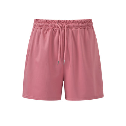 XUANSHOW été femmes Shorts vêtements de sport laçage bas couleur unie poches élastiques décontracté taille haute femmes ample court