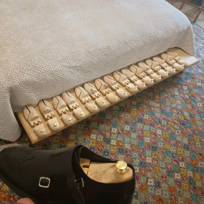 Double Tube en bois massif de haute qualité, arbre à chaussures réglable en bois de pin de nouvelle-zélande pour hommes