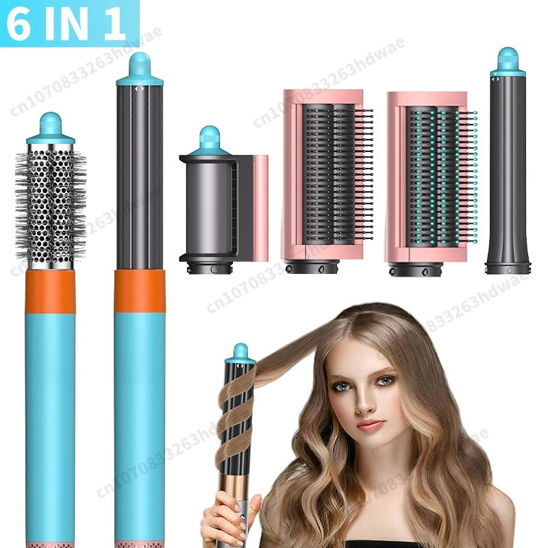 Ensemble de coiffure 6 en 1, sèche-cheveux 220V, brosse à Air chaud pour bouclage automatique, outils de coiffure à ions négatifs, meilleur cadeau pour femmes