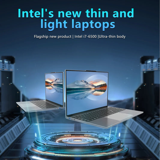 Ordinateur portable 15.6 "Intel Celeron i7-6500 ordinateur portable gamer 32 Go de RAM 2 To SSD Office Study PC ordinateur Windows 11 résolution 1920*1080