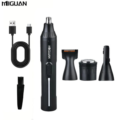Kit professionnel 4 en 1, tondeuse à poils nez et oreilles rechargeable par USB