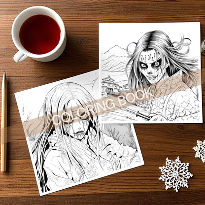 Livre de coloriage TERRIFYING BEAUTY pour adultes, avec motifs audacieux et faciles, dessin à la main, divertissement, loisirs, livres de peinture à la main