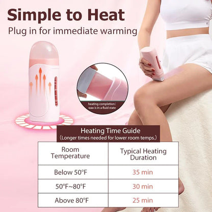 Cire dépilatoire crème épilation rouleau cire chauffage épilation cartouche chaude plus chaud équipement outil épilation Kit unisexe rouleau sur