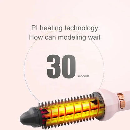 Brosses à cheveux électriques rotatives automatiques, lissage et curling, peigne chaud ionique, céramique, chauffage rapide, anti-brûlure, 2 en 1