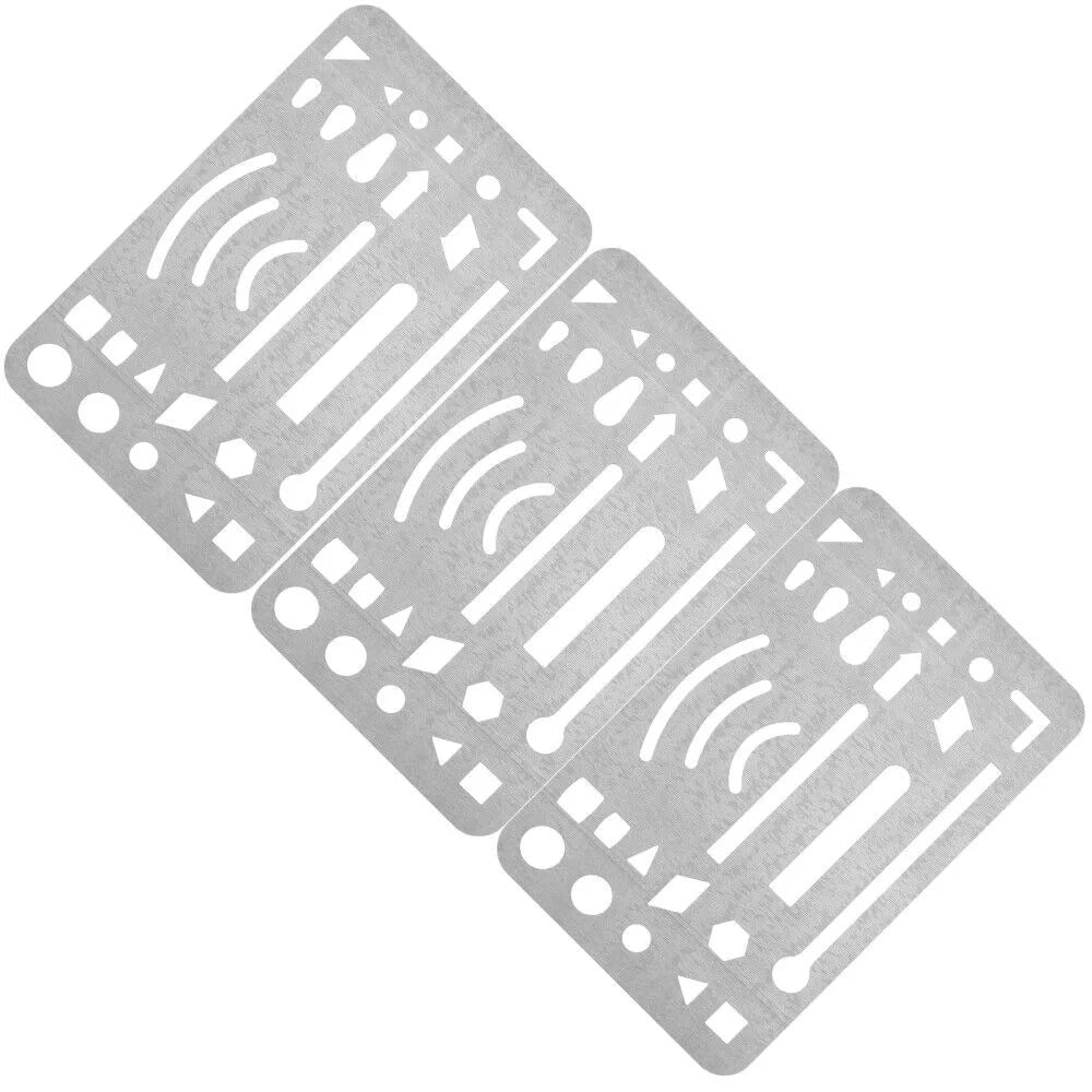 Pochoirs en acier inoxydable,  27 trous, 3 pièces