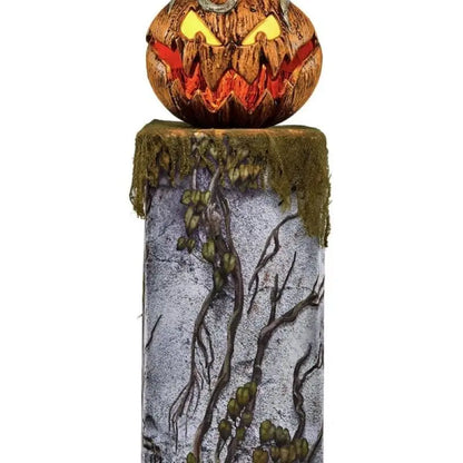 HALLOWEEN-Lanterne à Citrouille TING IC PUMPKIN, Éclairage Fantôme Clignotant, Décor de Parc et Jardin d'Halloween