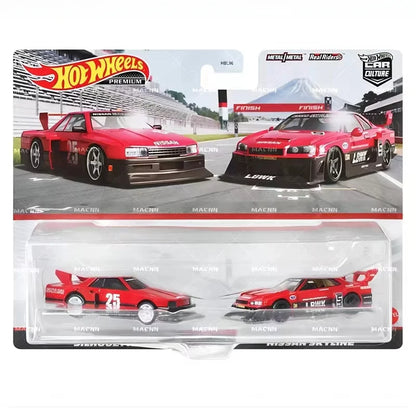 Hot Wheels-Ensemble de deux véhicules de culture de voiture Premium, Nissan, Chevrolet, Subaru, Iron Astronomical, Jouets pour enfants, Modèles pour garçons, Collection d'origine