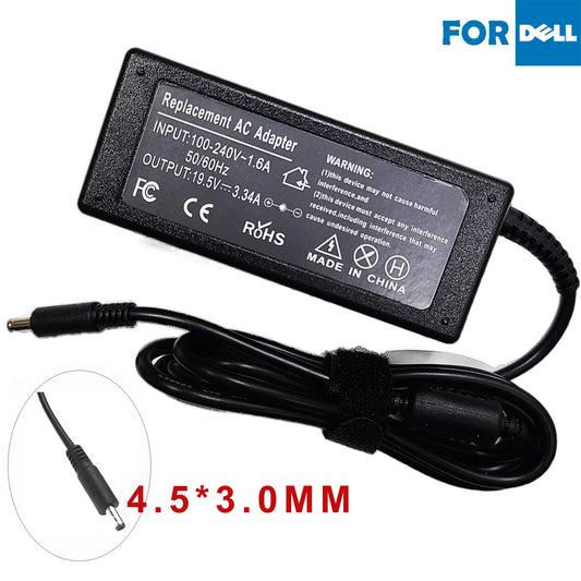 Chargeur 65W pour ordinateur portable, compatible avec Dell Inspiron