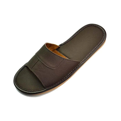 Pantoufles en cuir pour hommes, ameublement de maison, chaussures classiques de sol d'intérieur, diapositives décontractées, Sandalias Zapatos Hombre, nouvelle collection 2022