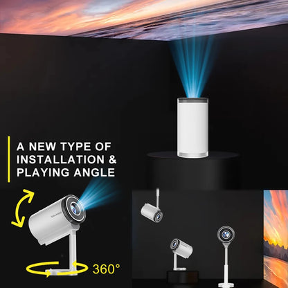 Salange X5 projecteur intelligent 1080P Android13 Wifi Support 4K faible bruit Portable Support caché projecteur pour maison chambre extérieur