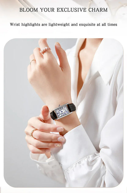 Sanda-Montre-bracelet analogique à mouvement à quartz pour femmes d'affaires, 1116 degrés, design élégant, cadran rectangulaire, eau, nouvelle mode, 2024