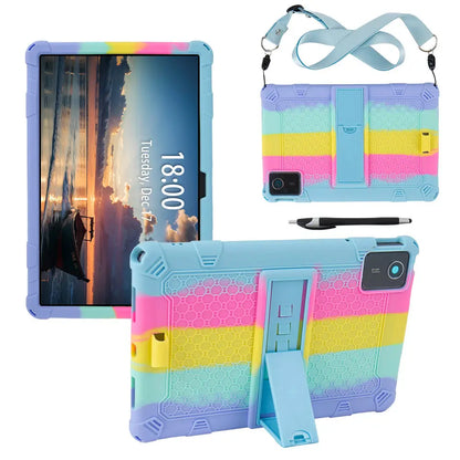 Étui souple pour Lenovo Tab M11 TB330FU TB331David, support de déclinaison en silicone pour Lenovo Xiaoxin Pad 2024 11 pouces avec stylet tactile à sangle