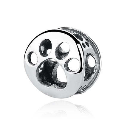 Original 925 en argent Sterling breloque perle amour chien chat patte Panda luciole pendentif breloques idéal pour bracelet colliers femmes bijoux