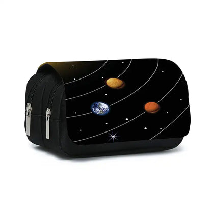 Cosmic Planet – étui à stylos à rabat Double couche pour garçons et filles, meilleurs cadeaux, fournitures scolaires de dessin animé 3D, sacs à crayons pour enfants