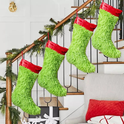 Bas de noël, ornement de noël, décorations pour la maison, arbre de noël suspendu, sac cadeau de bonbons, chaussettes de noël