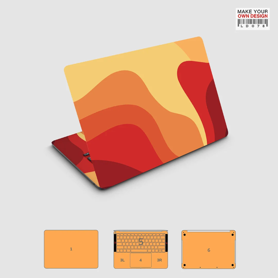 Autocollant de peau coloré pour Macbook Pro 14 2021 2023 2024, protecteur d'écran de peau entièrement dérivé