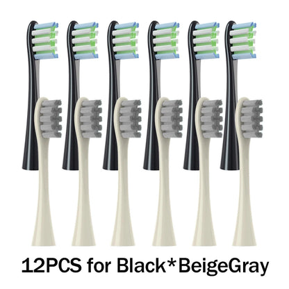 Têtes de brosse de remplacement, scellées sous vide, emballées, pour Oclean X PRO/ Z1/ F1/ One/ Air 2 /SE, buses de nettoyage en profondeur souples DuPont, 12 pièces