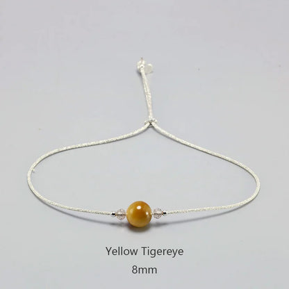 Bracelet en pierre de lune fait à la main, corde fine avec cristal naturel, perles en argent Sterling 925, Bracelets personnalisés pour femmes