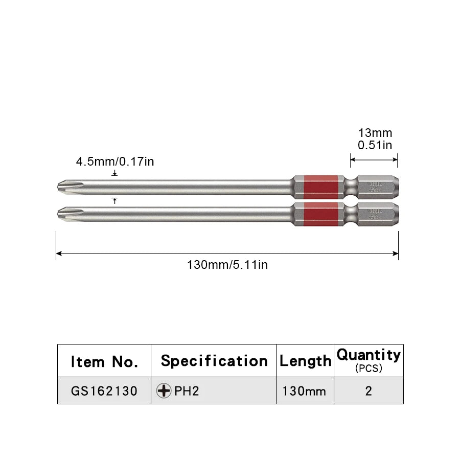 VESSEL-Jeu d'embouts de tournevis pour Phillips et vis à fente, embout magnétique à tête unique, accessoires pour outils à main, série NO.GS16