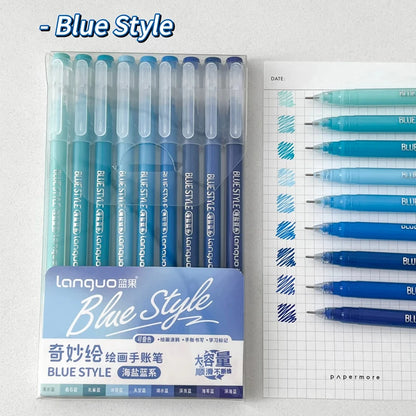 PHANTACI - 9 pièces/ensemble stylo à encre Gel 0.6mm