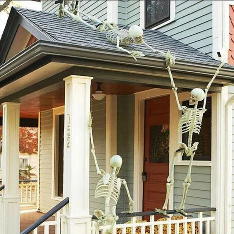Squelette mobile d'halloween, faux os de crâne humain, décorations de fête d'halloween, Bar à domicile, maison hantée, accessoires d'horreur, jouets d'ornement