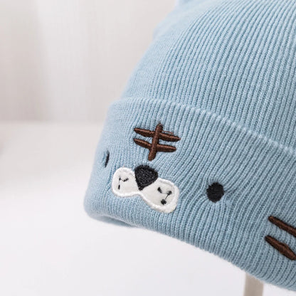 Bébé chapeau écharpe deux pièces ensemble automne hiver bébé mignon tigre laine bonnets chapeaux chaud nouveau-né garçons filles casquettes pour enfants 0-12 mois