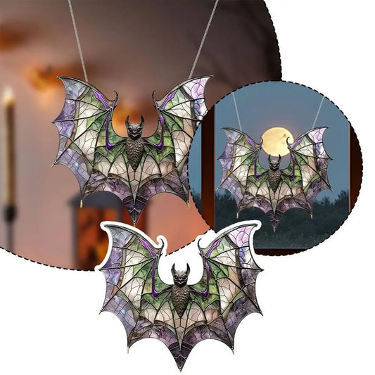 Halloween chauve-souris acrylique fenêtre suspendue gothique chauve-souris suspendue gothique coloré chauve-souris fenêtre suspendue décoration Halloween fête hantée