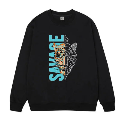 Grande taille hommes sweat pulls pull surdimensionné 6XL 7XL homme col rond manches longues imprimé noir hauts amples vêtements masculins